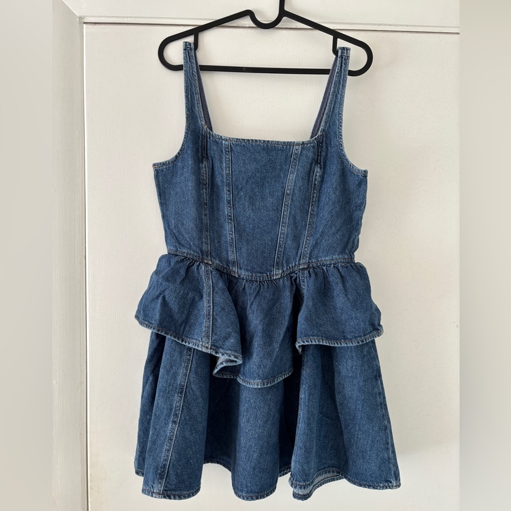 Flare Skirt Denim Dress